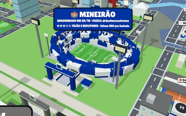 Mineirão no mapa do jogo